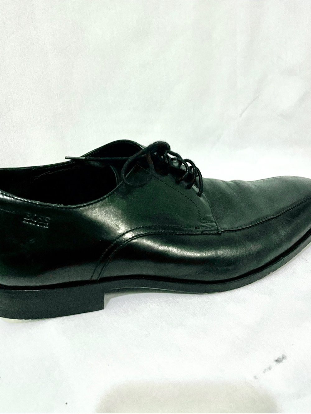 Hugo Boss Black Leather Derby Lace-Up Shoes